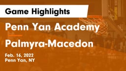 Penn Yan Academy  vs Palmyra-Macedon  Game Highlights - Feb. 16, 2022