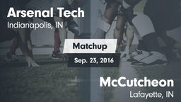 Matchup: Arsenal Tech High vs. McCutcheon  2016