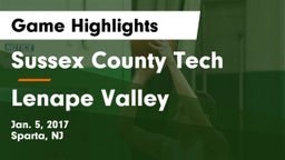 Sussex County Tech  vs Lenape Valley  Game Highlights - Jan. 5, 2017