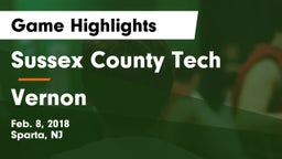 Sussex County Tech  vs Vernon  Game Highlights - Feb. 8, 2018