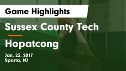 Sussex County Tech  vs Hopatcong  Game Highlights - Jan. 23, 2017