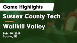 Sussex County Tech  vs Wallkill Valley  Game Highlights - Feb. 20, 2018