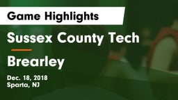 Sussex County Tech  vs Brearley  Game Highlights - Dec. 18, 2018