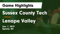 Sussex County Tech  vs Lenape Valley  Game Highlights - Jan. 7, 2019