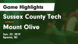 Sussex County Tech  vs Mount Olive  Game Highlights - Jan. 22, 2019