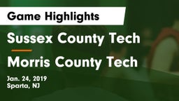 Sussex County Tech  vs Morris County Tech Game Highlights - Jan. 24, 2019