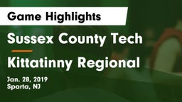 Sussex County Tech  vs Kittatinny Regional  Game Highlights - Jan. 28, 2019