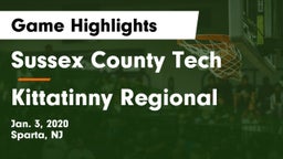 Sussex County Tech  vs Kittatinny Regional  Game Highlights - Jan. 3, 2020