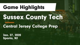 Sussex County Tech  vs Central Jersey College Prep Game Highlights - Jan. 27, 2020