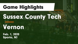 Sussex County Tech  vs Vernon  Game Highlights - Feb. 1, 2020