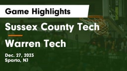 Sussex County Tech  vs Warren Tech Game Highlights - Dec. 27, 2023