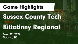 Sussex County Tech  vs Kittatinny Regional  Game Highlights - Jan. 22, 2024