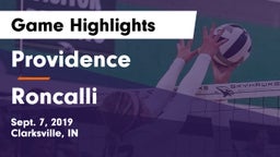 Providence  vs Roncalli  Game Highlights - Sept. 7, 2019