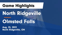 North Ridgeville  vs Olmsted Falls  Game Highlights - Aug. 25, 2022