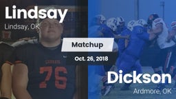 Matchup: Lindsay  vs. Dickson  2018