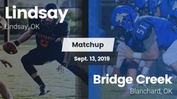 Matchup: Lindsay  vs. Bridge Creek  2019