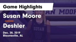 Susan Moore  vs Deshler Game Highlights - Dec. 28, 2019
