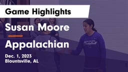 Susan Moore  vs Appalachian  Game Highlights - Dec. 1, 2023