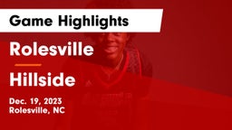 Rolesville  vs Hillside  Game Highlights - Dec. 19, 2023