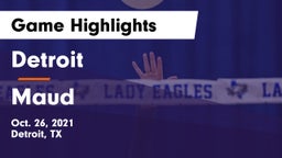 Detroit  vs Maud Game Highlights - Oct. 26, 2021