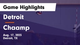 Detroit  vs Chaamp Game Highlights - Aug. 17, 2023
