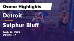 Detroit  vs Sulphur Bluff Game Highlights - Aug. 26, 2023
