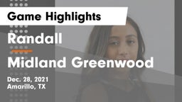 Randall  vs Midland Greenwood Game Highlights - Dec. 28, 2021