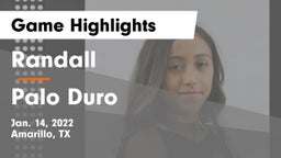 Randall  vs Palo Duro  Game Highlights - Jan. 14, 2022