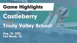 Castleberry  vs Trinity Valley School Game Highlights - Aug. 23, 2022