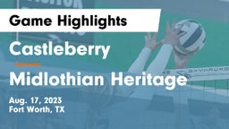 Castleberry  vs Midlothian Heritage  Game Highlights - Aug. 17, 2023