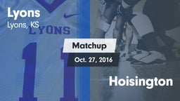 Matchup: Lyons  vs. Hoisington 2016