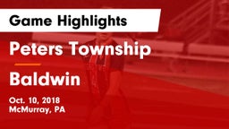 Peters Township  vs Baldwin  Game Highlights - Oct. 10, 2018