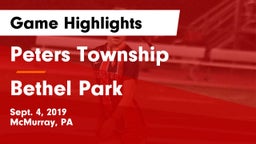 Peters Township  vs Bethel Park  Game Highlights - Sept. 4, 2019