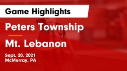 Peters Township  vs Mt. Lebanon  Game Highlights - Sept. 20, 2021