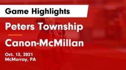 Peters Township  vs Canon-McMillan  Game Highlights - Oct. 13, 2021