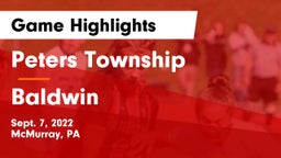 Peters Township  vs Baldwin  Game Highlights - Sept. 7, 2022