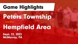 Peters Township  vs Hempfield Area  Game Highlights - Sept. 22, 2022