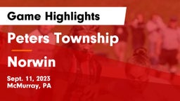Peters Township  vs Norwin  Game Highlights - Sept. 11, 2023
