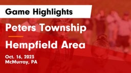 Peters Township  vs Hempfield Area  Game Highlights - Oct. 16, 2023