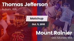 Matchup: Jefferson High vs. Mount Rainier  2018
