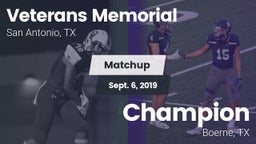 Matchup: Veterans Memorial vs. Champion  2019