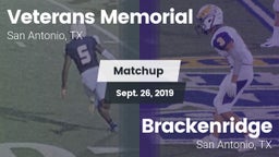 Matchup: Veterans Memorial vs. Brackenridge  2019