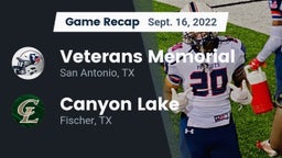 Recap: Veterans Memorial vs. Canyon Lake  2022