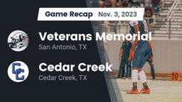 Recap: Veterans Memorial vs. Cedar Creek  2023