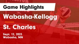 Wabasha-Kellogg  vs St. Charles  Game Highlights - Sept. 12, 2023
