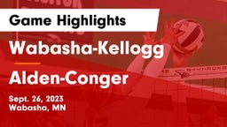 Wabasha-Kellogg  vs Alden-Conger  Game Highlights - Sept. 26, 2023