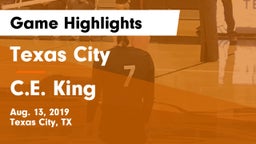 Texas City  vs C.E. King  Game Highlights - Aug. 13, 2019