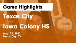 Texas City  vs Iowa Colony HS Game Highlights - Aug. 23, 2022
