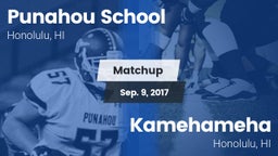 Matchup: Punahou School vs. Kamehameha  2017