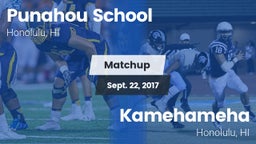 Matchup: Punahou School vs. Kamehameha  2017